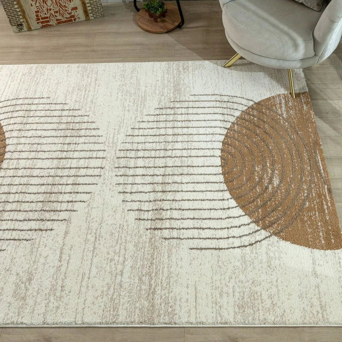 Percy Modern Abstracts Rugs 240X340 White Rust