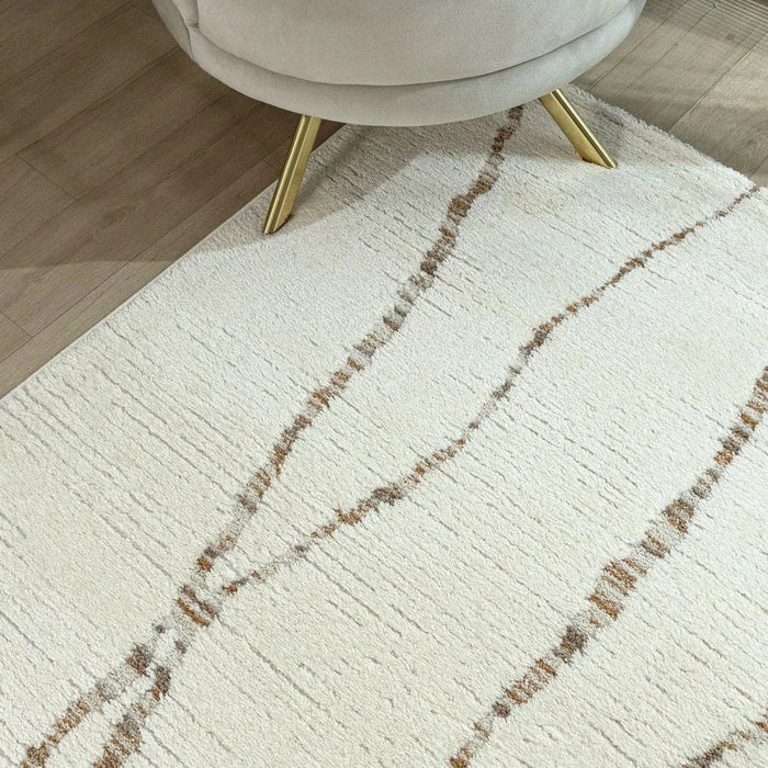 La Perle Modern Abstracts Rugs 160X230 White Rust