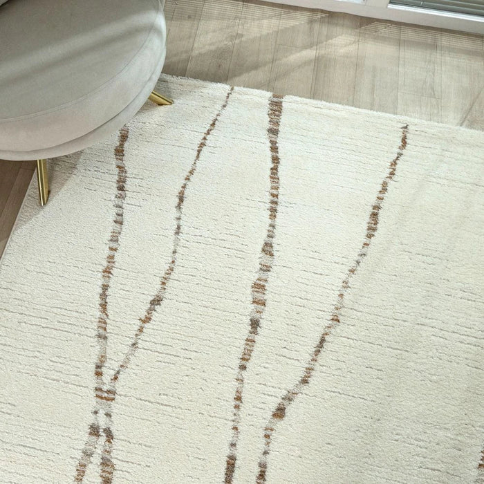 La Perle Modern Abstracts Rugs 160X230 White Rust