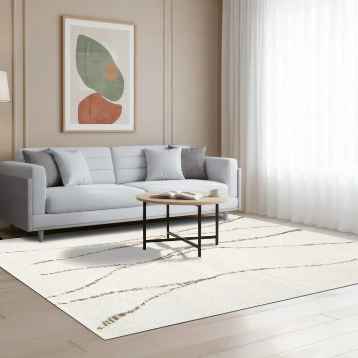 La Perle Modern Abstracts Rugs 160X230 White Rust