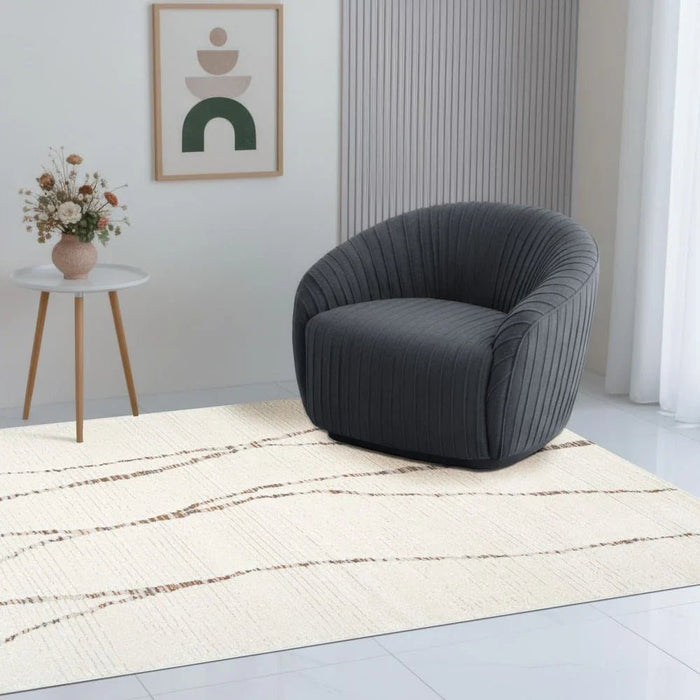 La Perle Modern Abstracts Rugs 160X230 White Rust
