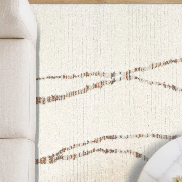 La Perle Modern Abstracts Rugs 160X230 White Rust