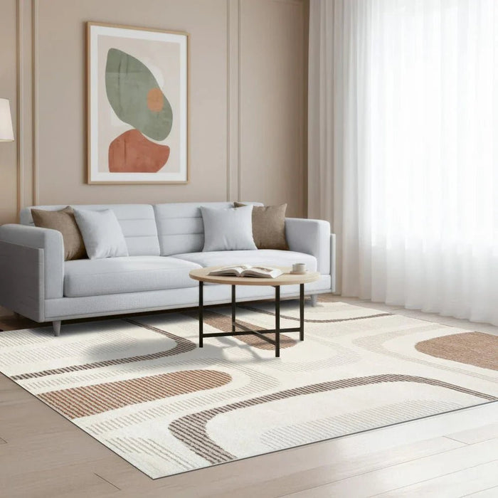 La Perle Modern Abstracts Rugs 160X230 White Rust