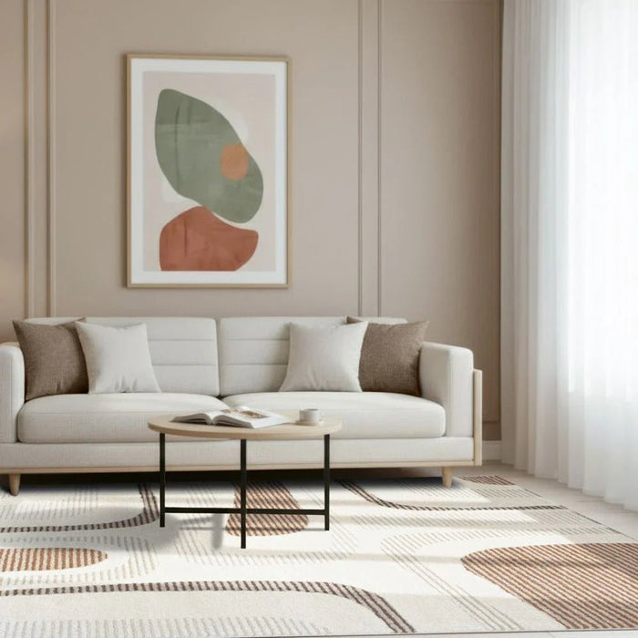 La Perle Modern Abstracts Rugs 160X230 White Rust