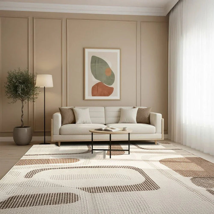 La Perle Modern Abstracts Rugs 160X230 White Rust