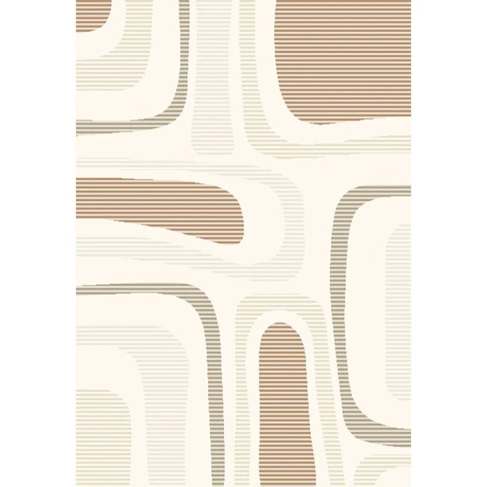 La Perle Modern Abstracts Rugs 160X230 White Rust