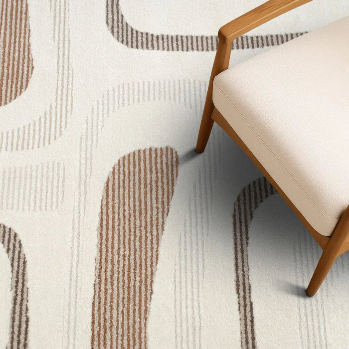 La Perle Modern Abstracts Rugs 160X230 White Rust