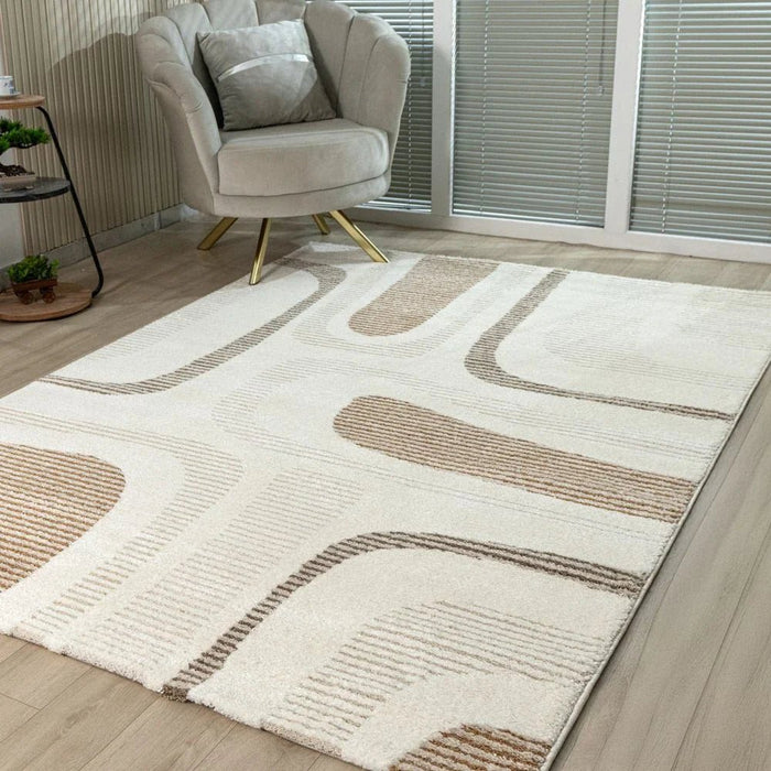 La Perle Modern Abstracts Rugs 200X300 White Rust