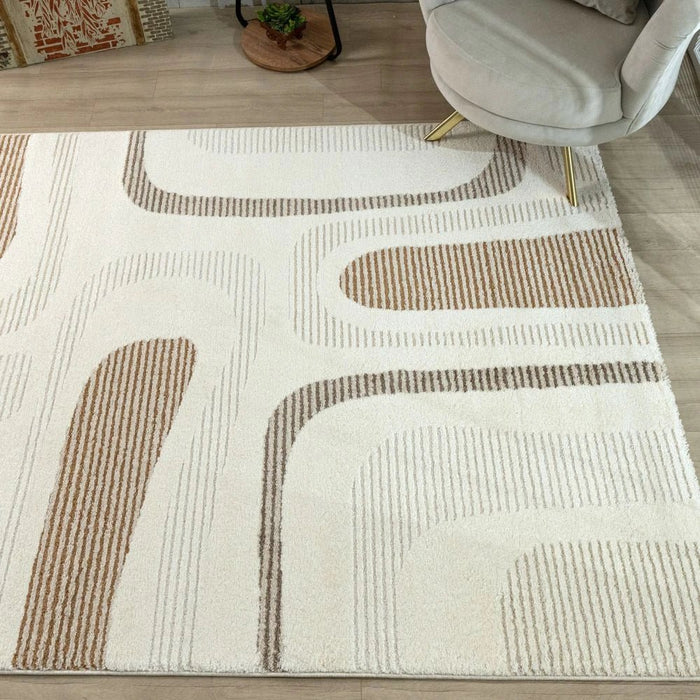 La Perle Modern Abstracts Rugs 200X300 White Rust