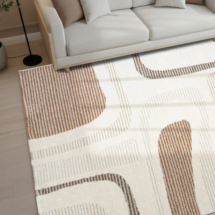 La Perle Modern Abstracts Rugs 200X300 White Rust