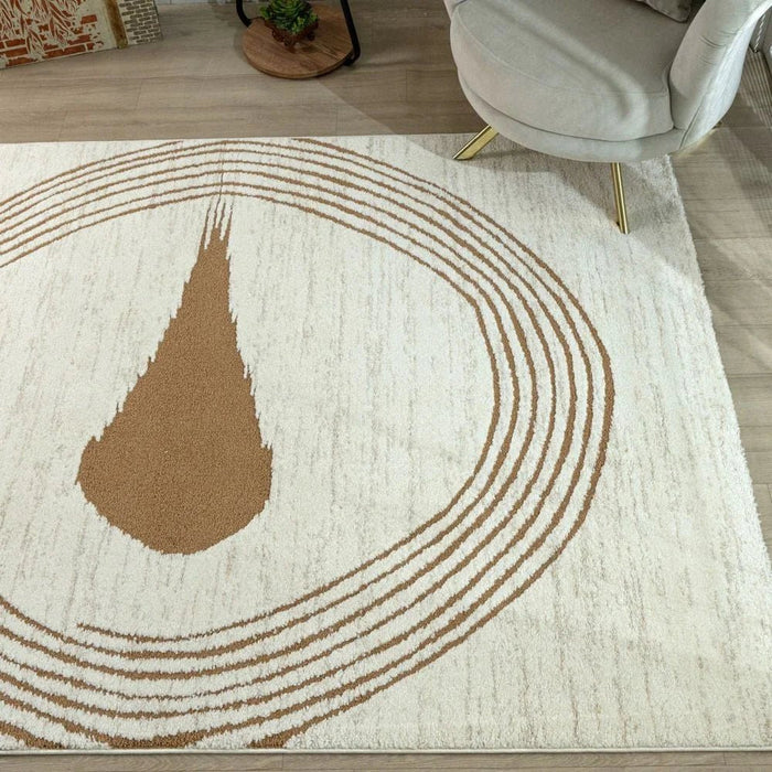 La Perle Modern Abstracts Rugs 160X230 White Rust