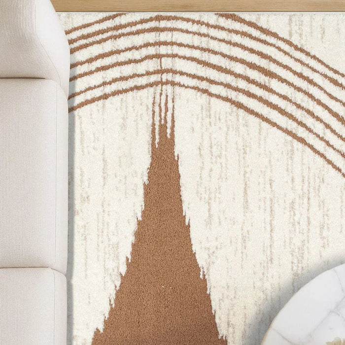 La Perle Modern Abstracts Rugs 160X230 White Rust