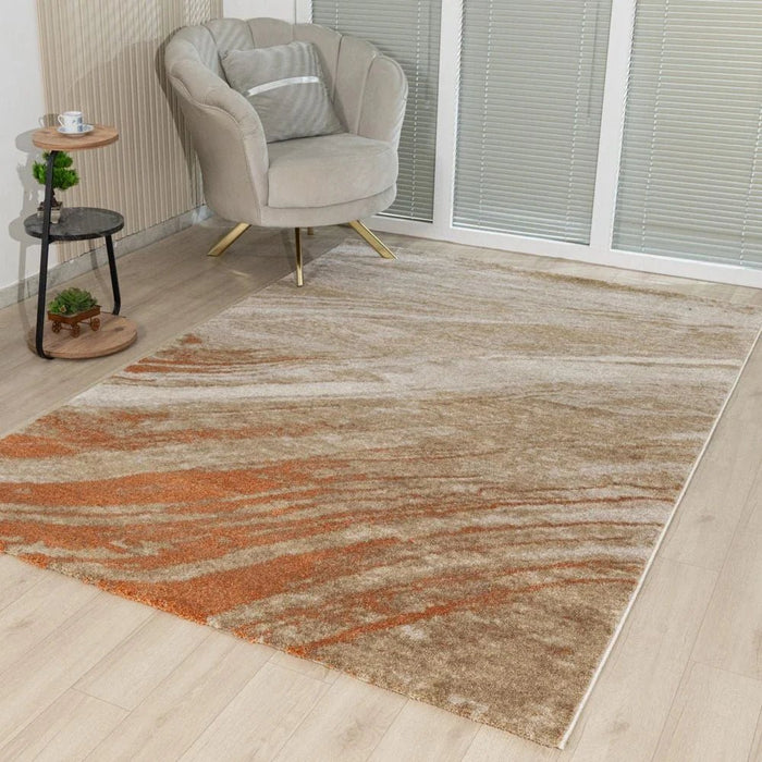 Sahara Modern Abstracts Rugs 160X230 White Rust