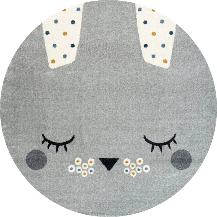 Rabbit Kids Rugs 150X150 Grey