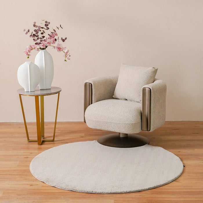 Nova Tufted Shaggy Solid  Rugs 150X150 Camel