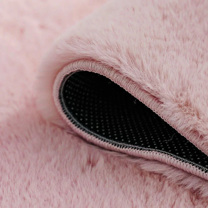 Plain Plush Solid Soft Fur Rugs 160X230 Pink