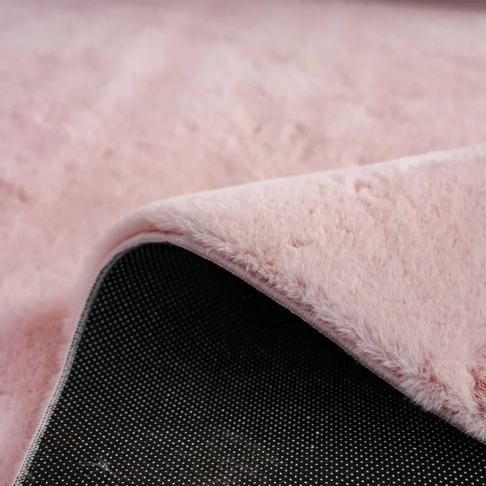 Plain Plush Solid Soft Fur Rugs 160X230 Pink