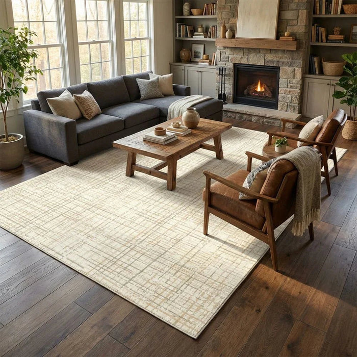 Harmony Distressed Modern Rug 160 x 230 - Beige