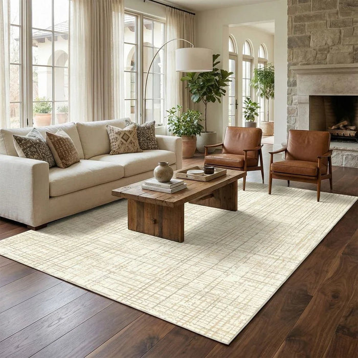 Harmony Distressed Modern Rug 160 x 230 - Beige