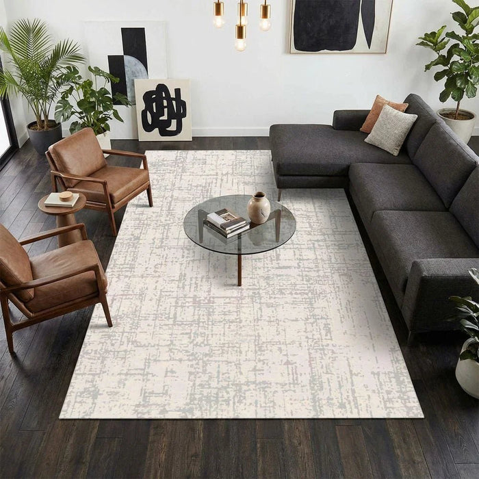 Harmony Distressed Modern Rug 240 x 340 - Grey White