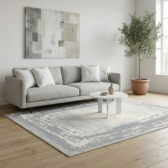 Harmony Contemporary Transitional Rug 200 x 300 - Grey White
