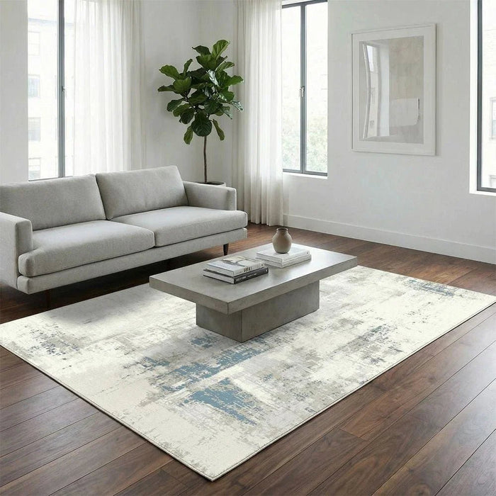 Urbana Distressed Modern Rug 200 x 300 - White Blue