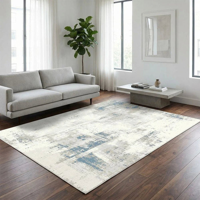 Urbana Distressed Modern Rug 200 x 300 - White Blue