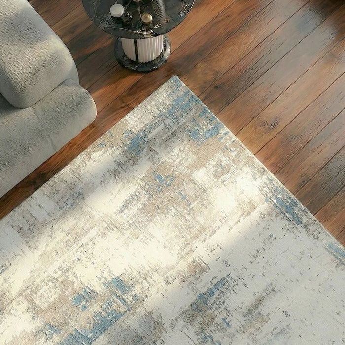 Urbana Distressed Modern Rug 240 x 340 - White Blue