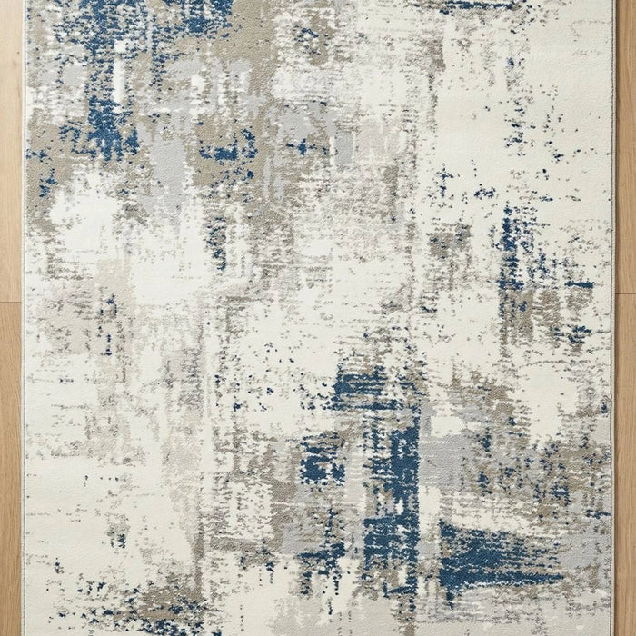 Urbana Distressed Modern Rug 240 x 340 - White Blue
