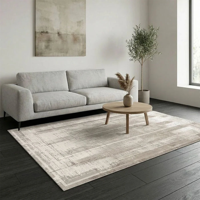 Galeria Lux Modern Distressed Rug 160x230 Beige White