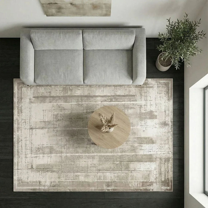 Galeria Lux Modern Distressed Rug 160x230 Beige White