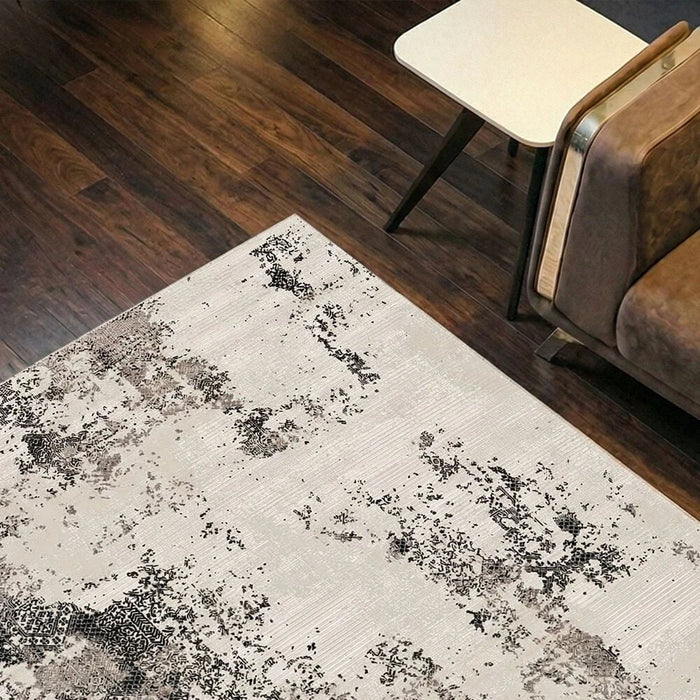 Galeria Lux Modern Distressed Rug 160x230 Grey White