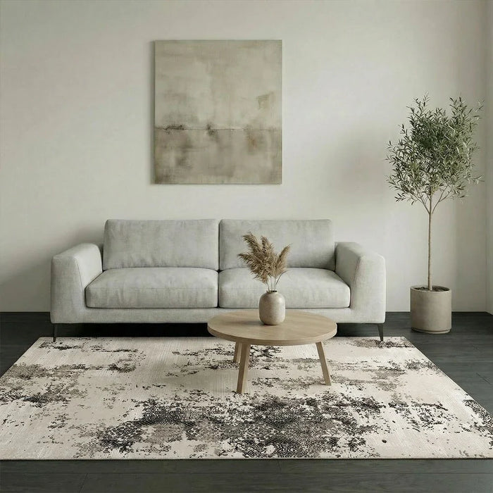Galeria Lux Modern Distressed Rug 200x300 Grey White