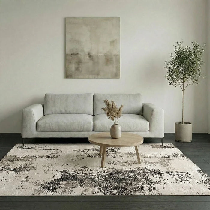Galeria Lux Modern Distressed Rug 240x340 Grey White