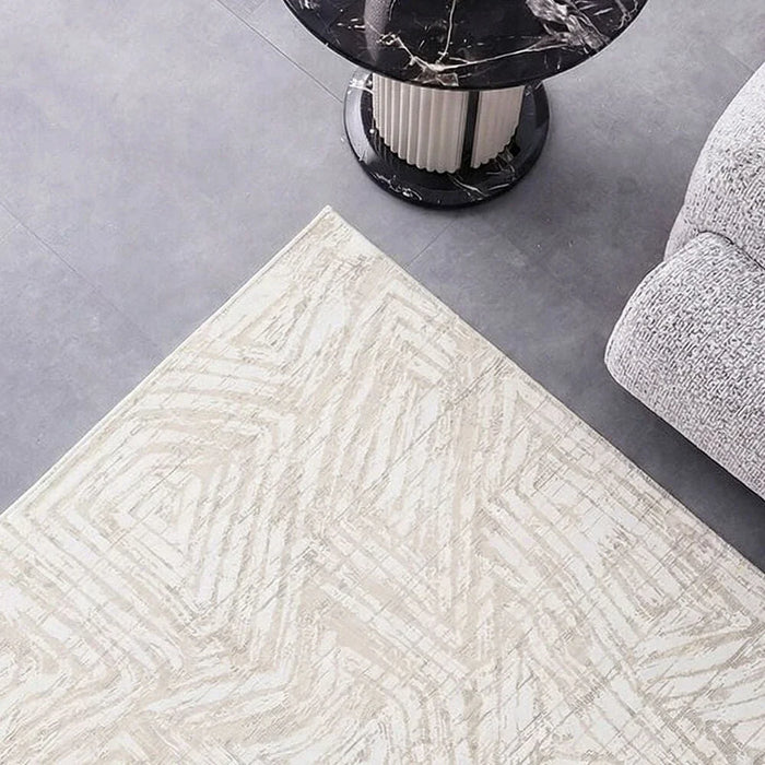 Galeria Lux Modern Distressed Rug 240x340 Grey White