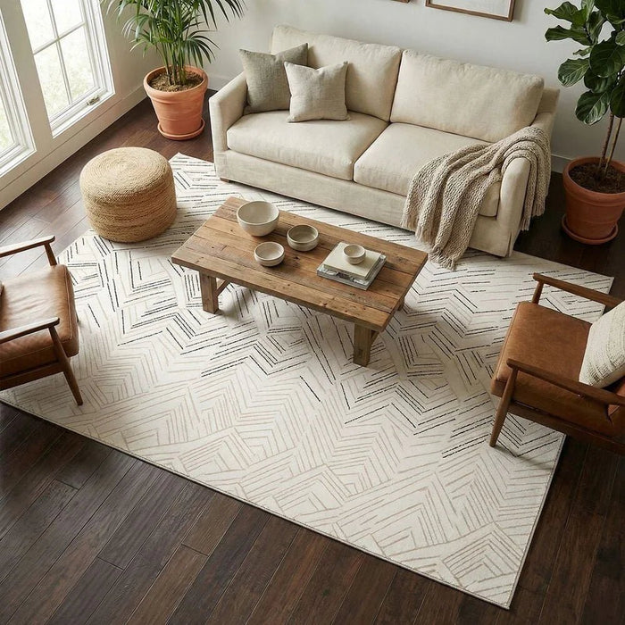 Galeria Lux Modern Contemperory Rug 200x300 Grey White