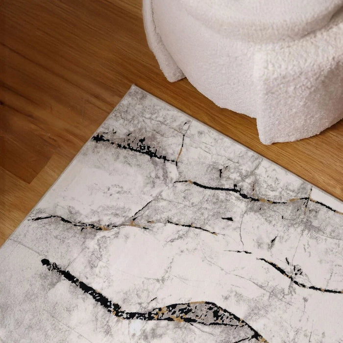 Galeria Lux Modern Abstract Rug 200x300 Grey White