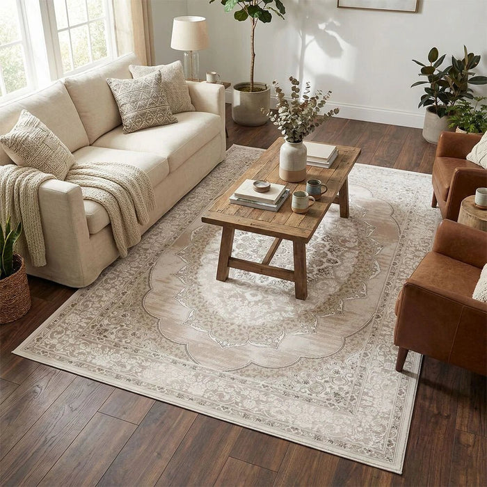 Galeria Lux Modern Classic Rug 160x230 Beige White