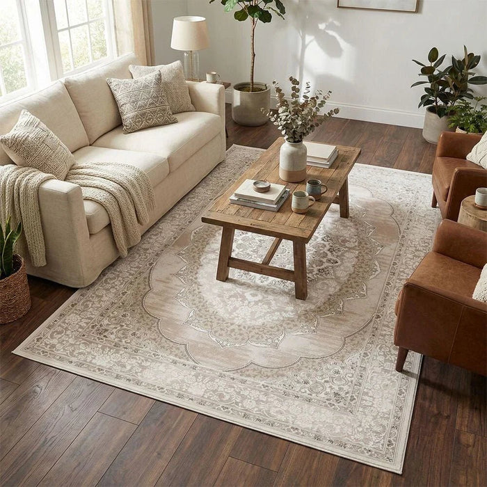 Galeria Lux Modern Classic Rug 200x300 Beige White