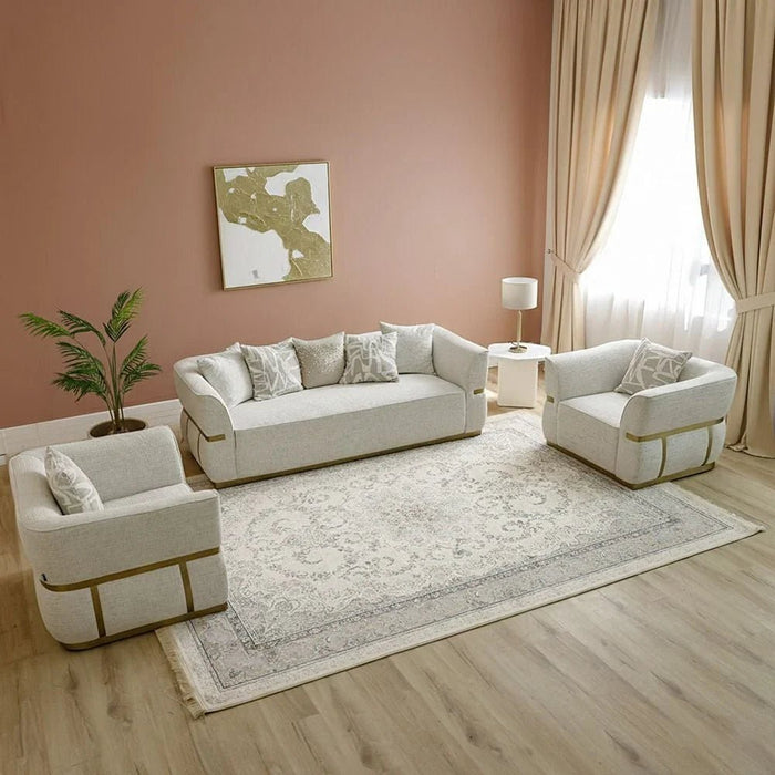 Aleem Persian Rug - Light Grey - 1200 ReedsÊ- 250x350 cm