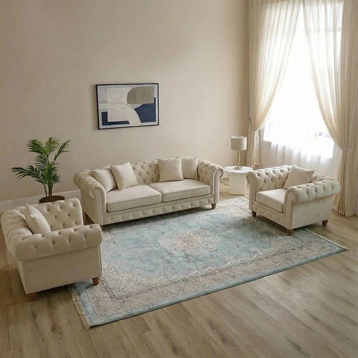 Aleem Persian Rug - Blue - 1200 ReedsÊ- 150x225