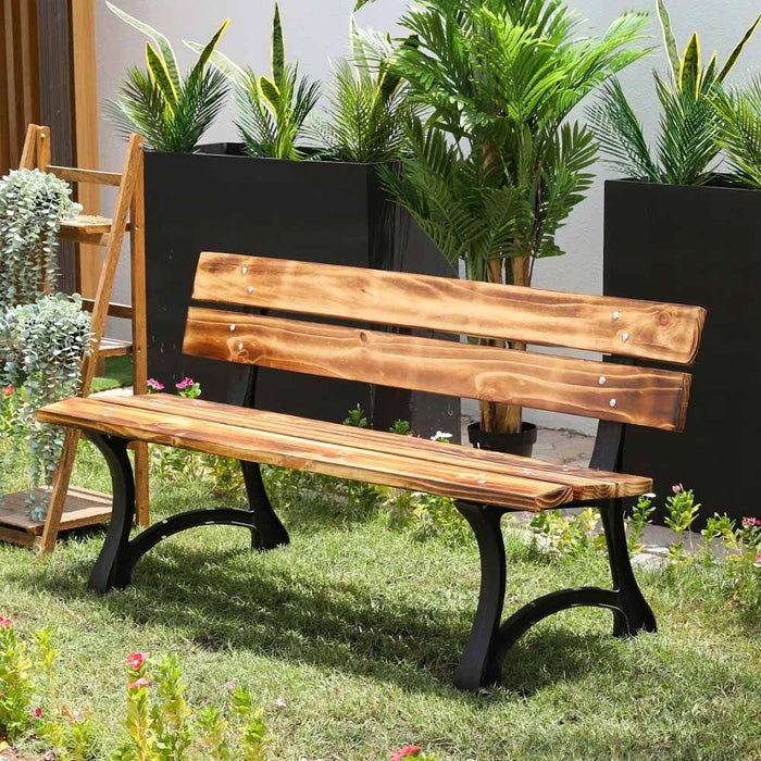 Pinewood Park Bench - Brown