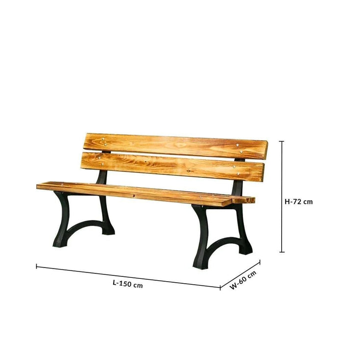 Pinewood Park Bench - Brown