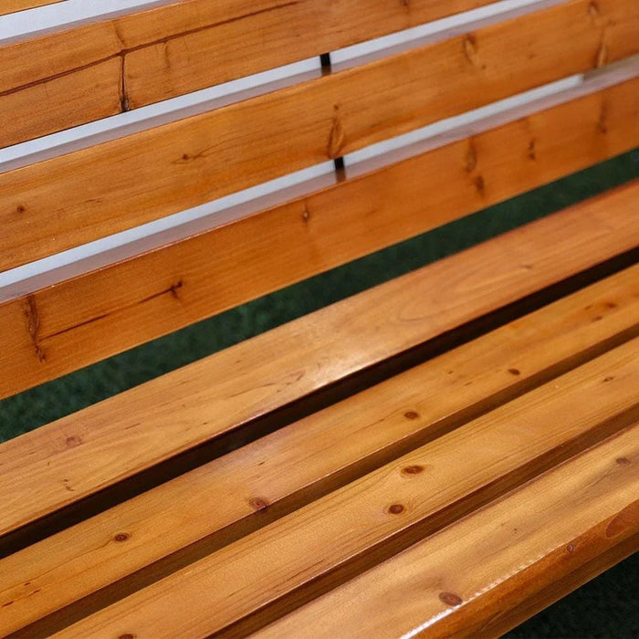 Wooden Park Bench-Dark Teak/Bronze-150 cm