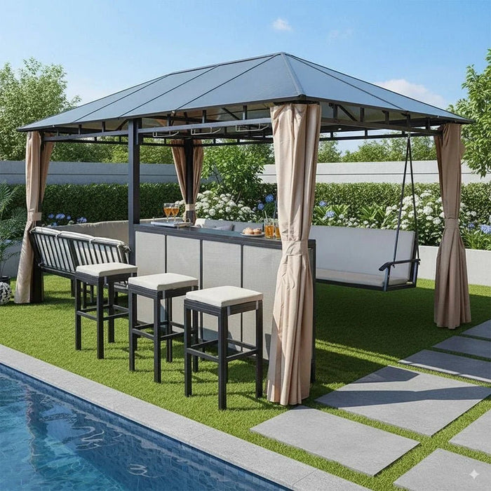 Romero All-in-one Gazebo-Brown