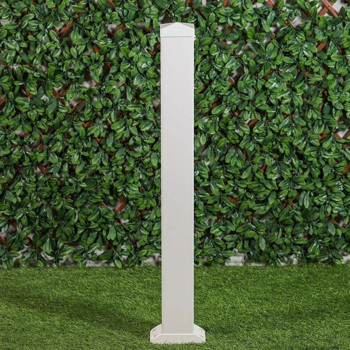 Pvc Pole With Cap-White