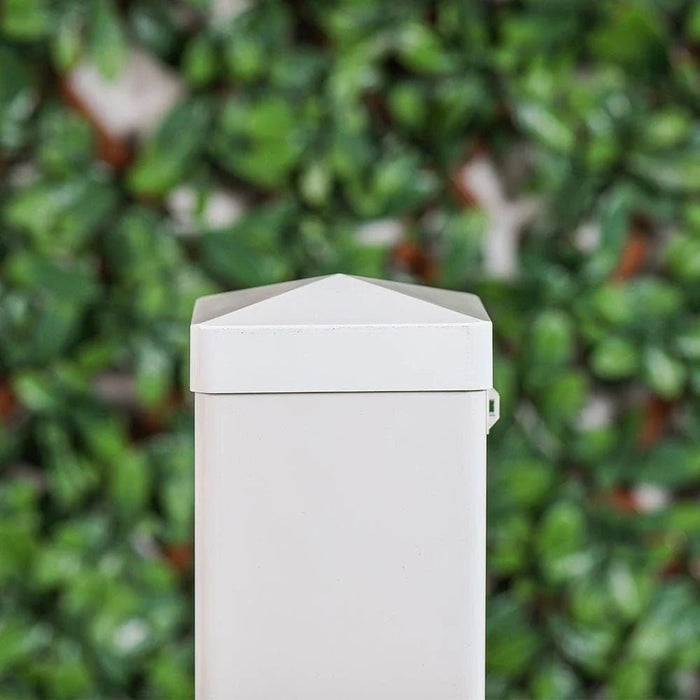 Pvc Pole With Cap-White