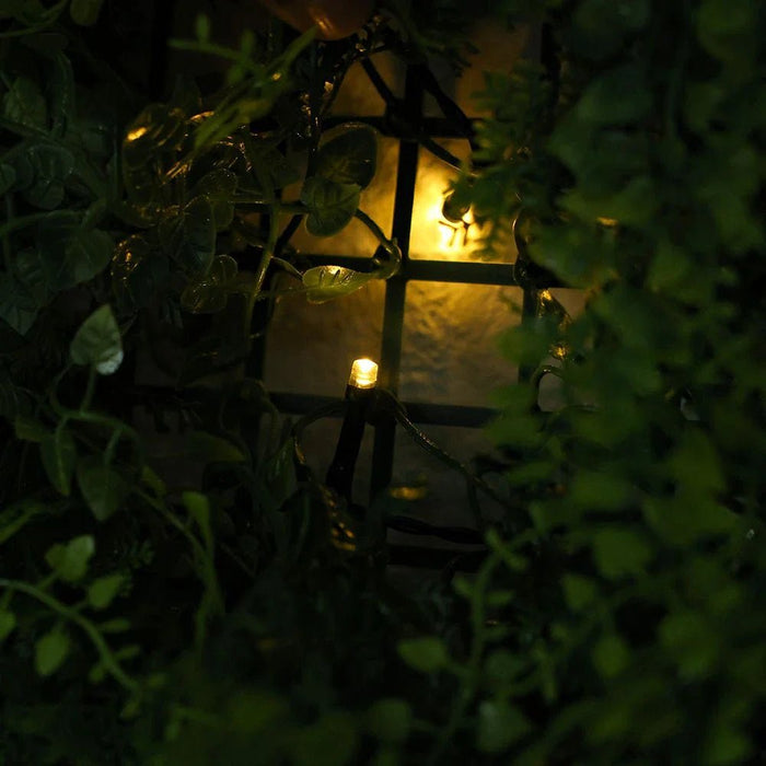 Artificial Fence-Fern-With Led Solar Light-100 x 100Cm