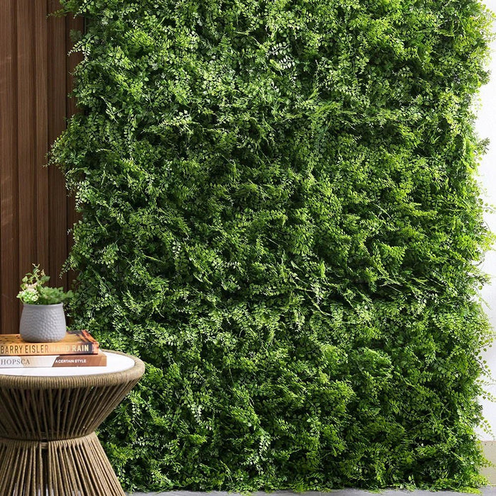 Artificial Fence-Fern-With Led Solar Light-100 x 100Cm