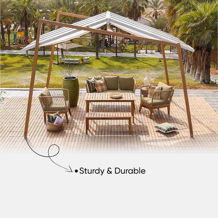Darren Gazebo - Grey/Beige - 3x4 m - With 2-Year Warranty